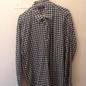 NEW Theory gingham blue shirt